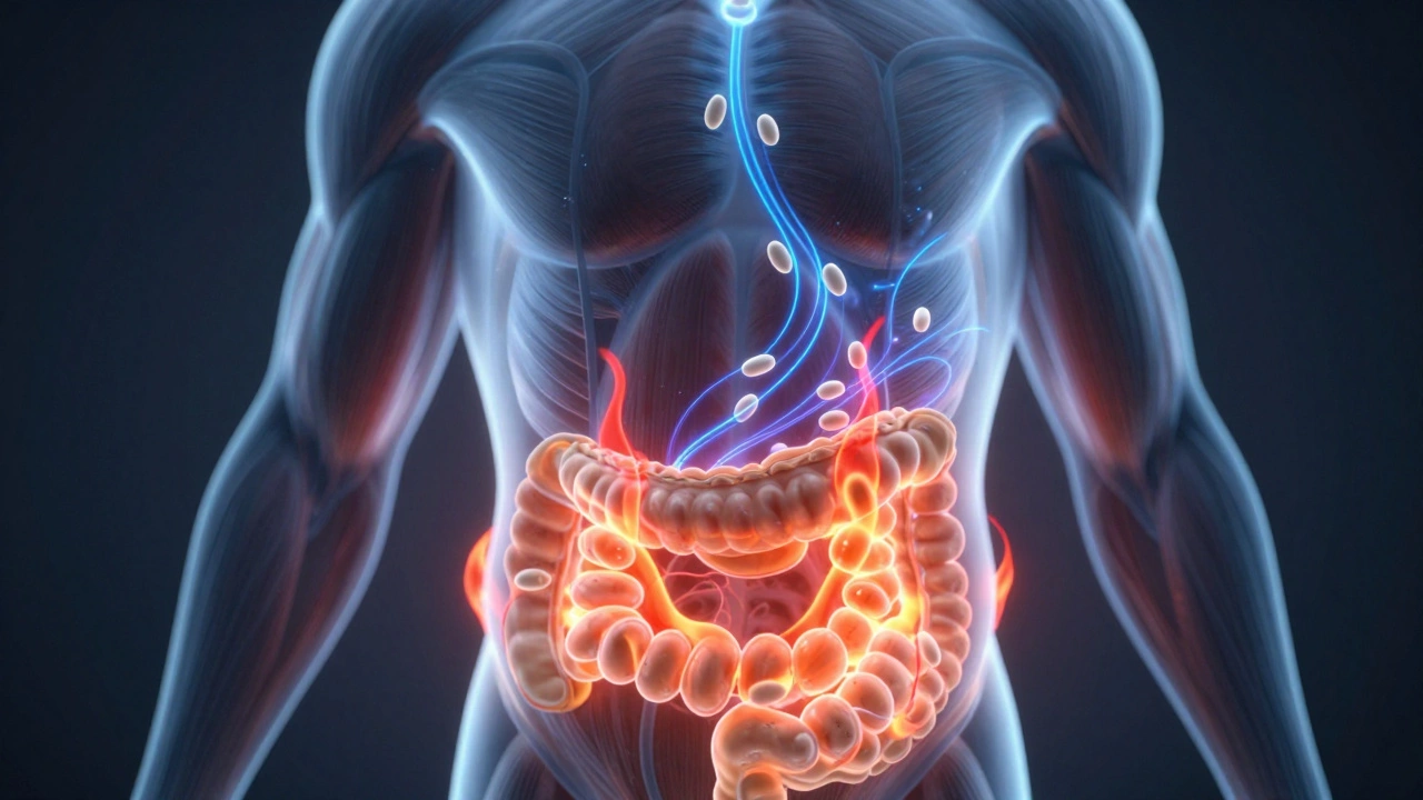 Illustration of protein boosting metabolism and burning fat