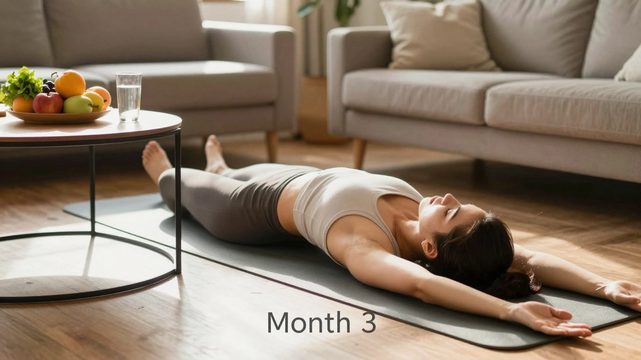 Person doing yoga for active recovery