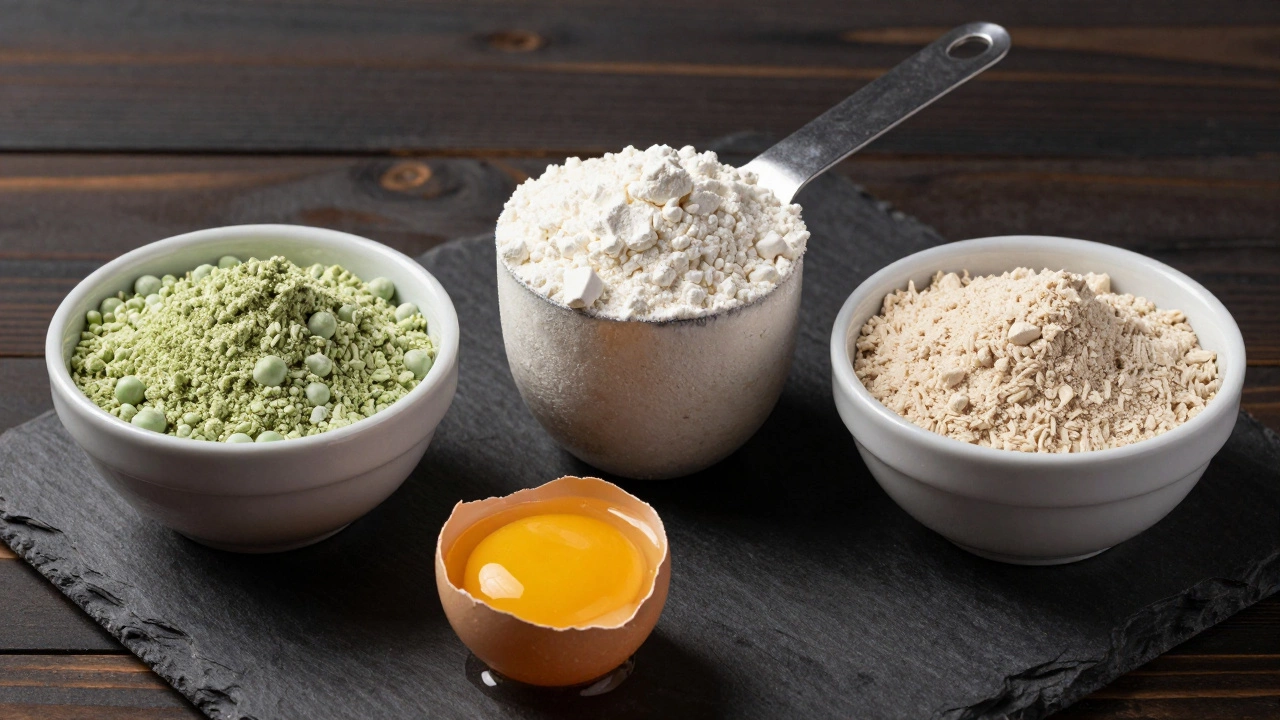 Comparison of whey, pea, rice, and egg white protein powders