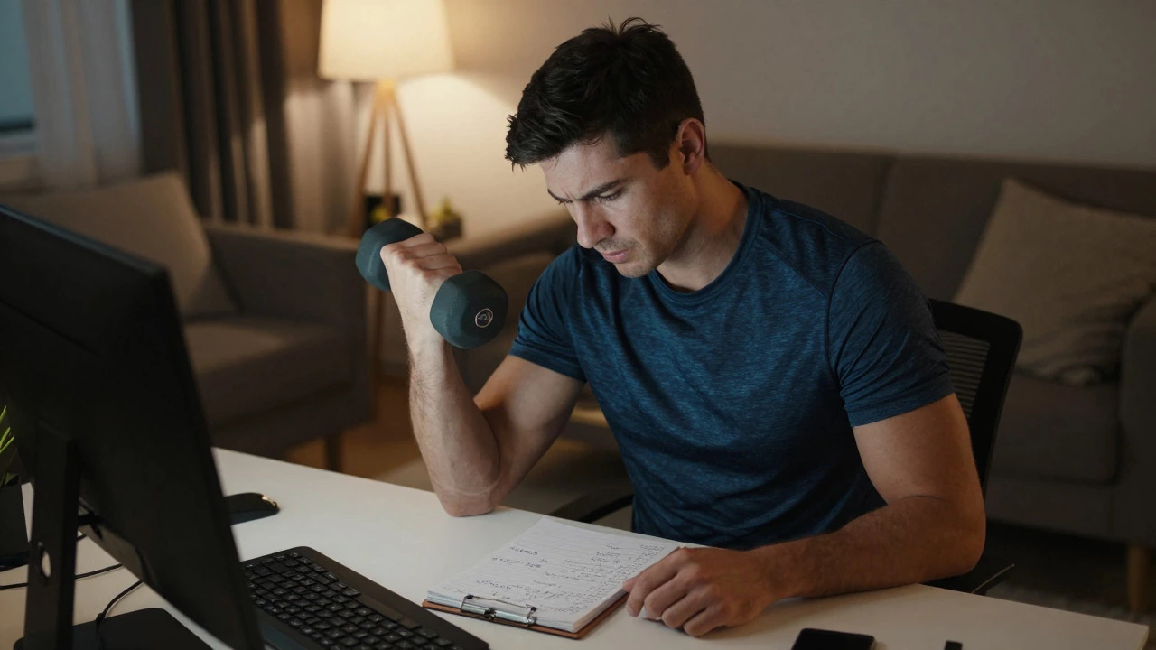 Professional logging workout data at home