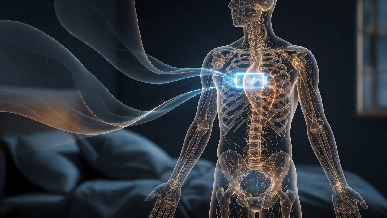 Abstract visualization of muscle recovery