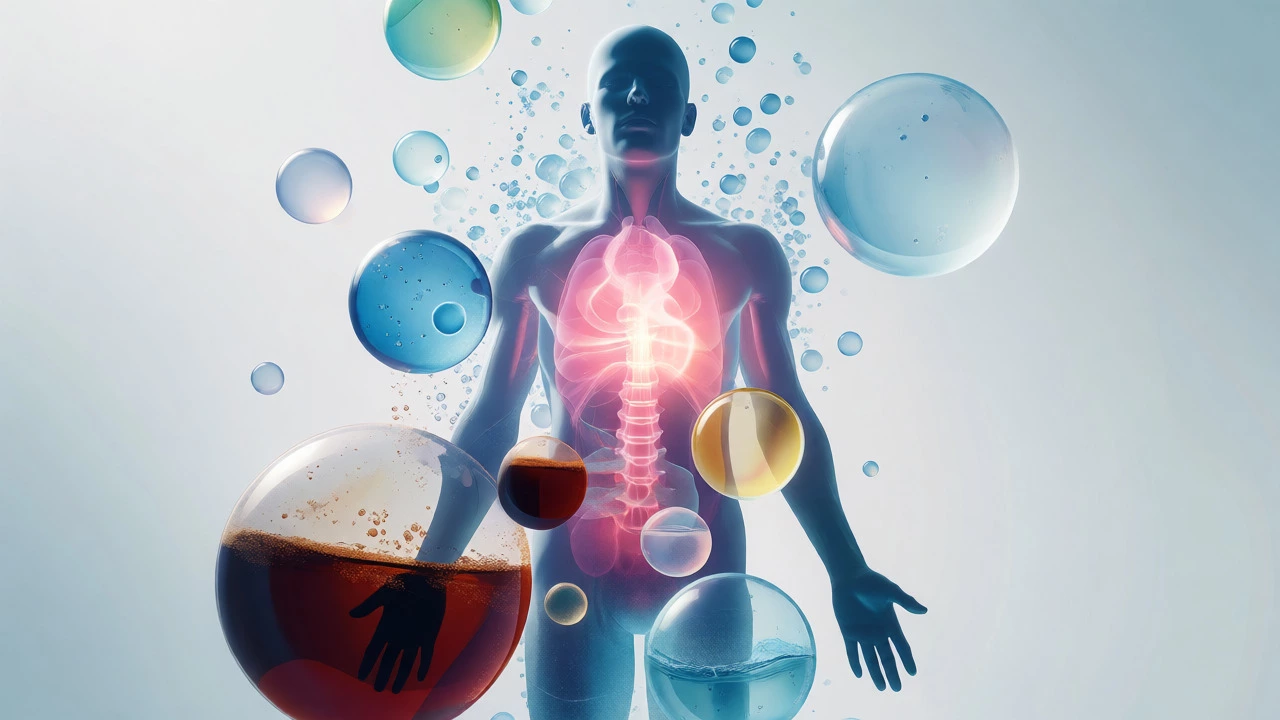 Conceptual art of hydration effects on body metabolism
