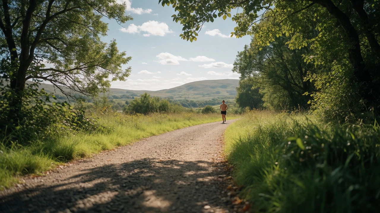 Gentle coastal run for active recovery